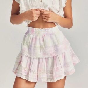 LoveShackFancy Ruffle Mini Skirt - L